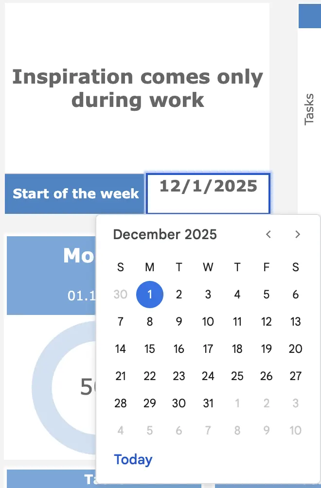 Weekly Planner: detail 1